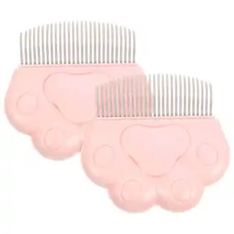 Walmart 2Pcs Cat Combs Pet Hair Removal Combs Cat Paw Design Combs Pet Grooming offer