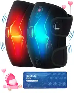 Walmart CooCoCo Knee Massager with Heat/Cold, Heated Knee Brace Wrap for Pain Relief,Gifts for Men offer