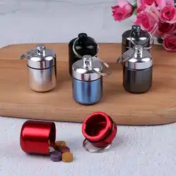 Walmart Mini Waterproof Aluminum Alloy Pill Box Case Bottle Holder Container Keychain offer