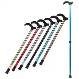 Walmart Adjustable Walking Stick 2 Section Stable Anti-Skid Crutch Old Man Hiking Cane offer