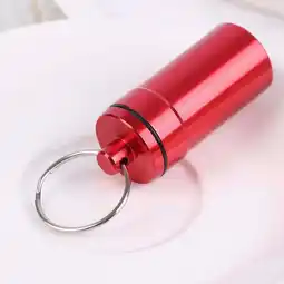 Walmart Waterproof Aluminum Pill Box Bottle Cache Drug Holder Keychain Medicine Box offer