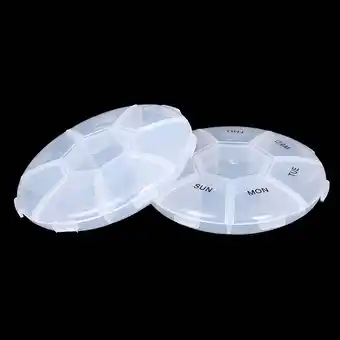 Walmart Racing Butterfly Circular Pill Box 7 Slots Round Daily Weekly Tablet Pill Case Splitter Medicine offer