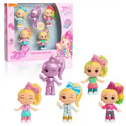 Walmart JoJo Siwa 3-Inch Tall 5 Piece Collectible Figures, Kids Toys for Ages 3 up offer