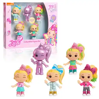 Walmart JoJo Siwa 3-Inch Tall 5 Piece Collectible Figures, Kids Toys for Ages 3 up offer
