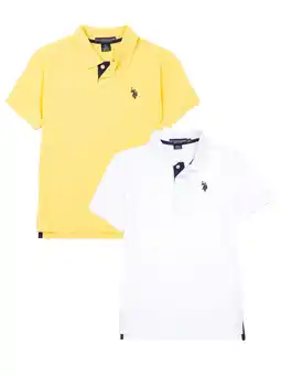 Walmart U.S. Polo Assn. Boys Pique Polo Shirt, 2-Pack, Sizes 4-18 offer