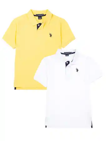 Walmart U.S. Polo Assn. Boys Pique Polo Shirt, 2-Pack, Sizes 4-18 offer