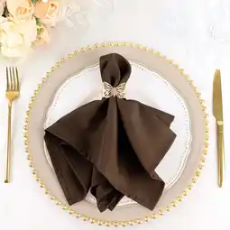 Walmart BalsaCircle 5 Pieces 17 Polyester Fabric Napkins Chocolate Brown offer
