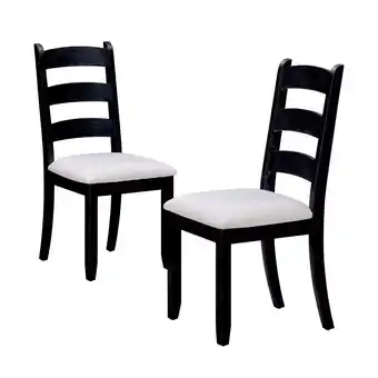 Walmart Better Homes & Gardens Granary Modern Farmhouse Ladderback Dining Chairs, Set of 2, Charcoal offer