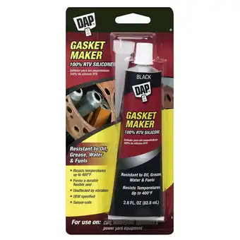 Walmart DAP 7079800754 Gasket Maker, 2.8 fl-oz, Paste, Acetic Acid offer