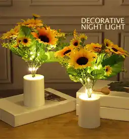 Walmart ViYW Rechargeable Sunflower LED Simulation Night Light Room Bedroom Bedside Decoration Light offer