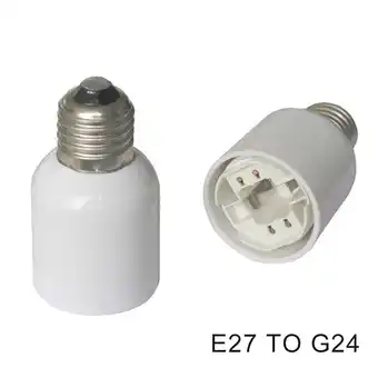 Walmart Fairnull E27 to G24 LED Light Screw Bulb Socket Base Lamp Cap Holder Adapter Converter offer