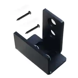 Walmart Carbon Steel Barn Door Bottom Guide Black Ground Rail Sliding Adjustable Stoppers offer