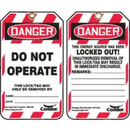 Walmart Condor Lockout Tag,3-1/4 in. W,PK25 48RU08 offer