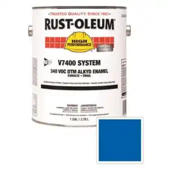 Walmart Rust-Oleum V7400 Alkyd Enamel,Safety Blue,1 gal. 245474 offer