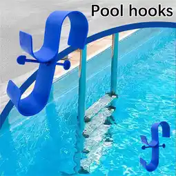 Walmart ViYW Swimming Pool Pipe Rack Outdoor Swimming Pool Hook Bracket Storage Rack Clothes Hook offer
