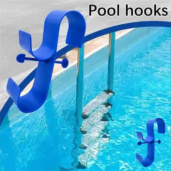 Walmart ViYW Swimming Pool Pipe Rack Outdoor Swimming Pool Hook Bracket Storage Rack Clothes Hook offer