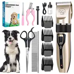 Walmart Cordless Dog Grooming Kit, Dog Clippers, Professional Quiet Electric Pets Hair Trimmers offer