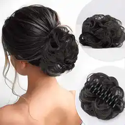 Walmart YMUQEIGH Clearance Messy Bun Easy Clip Wig female grasping Clip HairNatural Hair Curler offer