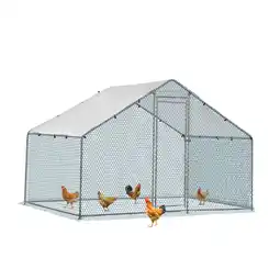 Walmart Ktaxon Chicken Coop,10' x 10' Chicken Cage House Metal Hen Run House Waterproof Rabbits Habitat Cage offer