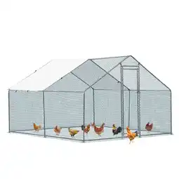 Walmart Ktaxon Chicken Coop,10' x 10' Chicken Cage House Metal Hen Run House Waterproof Rabbits Habitat Cage offer