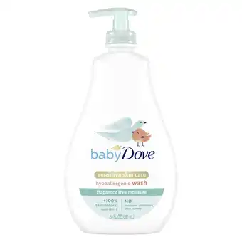 Walmart Baby Dove Sensitive Skin Care Baby Wash Fragrance Free Hypoallergenic, 20 oz offer