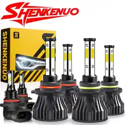 Walmart For Toyota Camry 2002 2003 2004 2005 2006 LED Headlight Fog Light Bulbs 9005 9006 9145 Pack of 6 offer