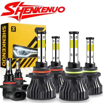 Walmart For Toyota Camry 2002 2003 2004 2005 2006 LED Headlight Fog Light Bulbs 9005 9006 9145 Pack of 6 offer