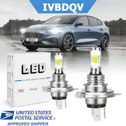 Walmart For Ford Focus 2000-2004 LED Headlight Bulb H4 High/Low Beam 2Pcs 6500K Super Bright White offer