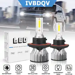 Walmart For Ford Flex 2009-2018 LED Headlight H13/9008 High/Low Beam Bulbs 6000K Bright White Pack of 2 offer