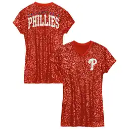 Walmart Girls Preschool Red Philadelphia Phillies Sequin V-Neck Dress offer