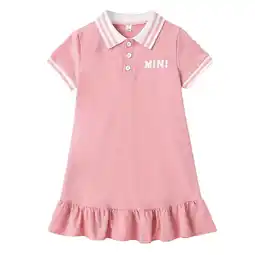 Walmart WAYUTE Child Girls Summer Style Lapel Letter Print College Style Lace Fashion Cute Dress offer