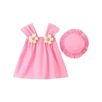 Walmart WAYUTE Child Baby Girls Dresses Summer Toddler Sundress Floral Ruched Sleeveless Kids Dress offer