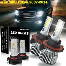 Walmart 6000K 9008 5202 White LED Headlight High/Low Beam Fog Light Bulbs Fit for GMC Yukon 2007-2014 offer