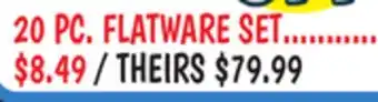 Ollie's 20 PC. FLATWARE SET offer