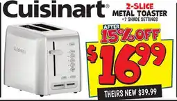 Ollie's Cuisinart 2-Slice Metal Toaster offer