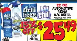 Ollie's 22 Oz. AUTOMOTIVE R134A A/C REFILL offer