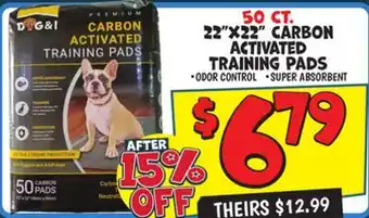 Ollie's 50 Ct. 22 x22 Carbon Activated Training Pads offer