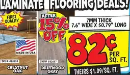 Ollie's LAMINATE FLOORING offer