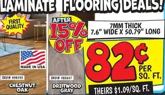 Ollie's LAMINATE FLOORING offer