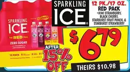 Ollie's Sparkling Ice 12 pk./17 OZ. Red Pack offer