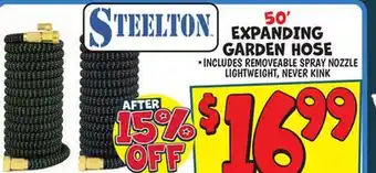 Ollie's STEELTON 50' EXPANDING GARDEN HOSE offer