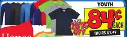 Ollie's HANES YOUTH SHIRT offer