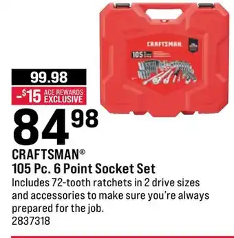 Ace Hardware CRAFTSMAN 105 Pc. 6 Point Socket Set offer