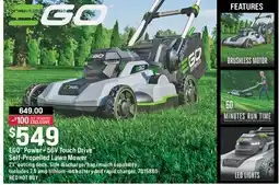 Ace Hardware EGO Power + 56V Touch Drive Self-Propelled Lawn Mower offer