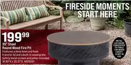 Ace Hardware 35 Steel Round Wood Fire Pit offer