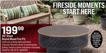 Ace Hardware 35 Steel Round Wood Fire Pit offer