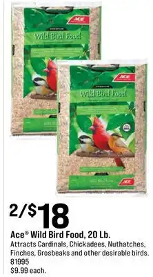 Ace Hardware Ace Wild Bird Food, 20 Lb offer