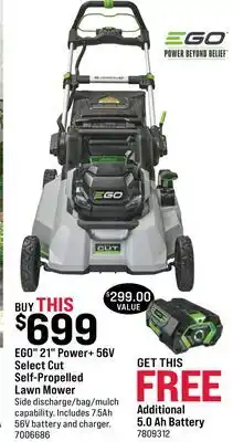 Ace Hardware EGO 21 Power + 56V Select Cut Self-Propelled Lawn Mower offer