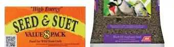 Ace Hardware C & S High Energy Bird Suet 8/Pk. or 10 Lb. Ace Black Oil Sunfl ower Seed offer