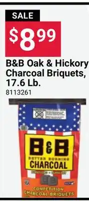 Ace Hardware B & B Oak & Hickory Charcoal Briquets, 17.6 Lb offer